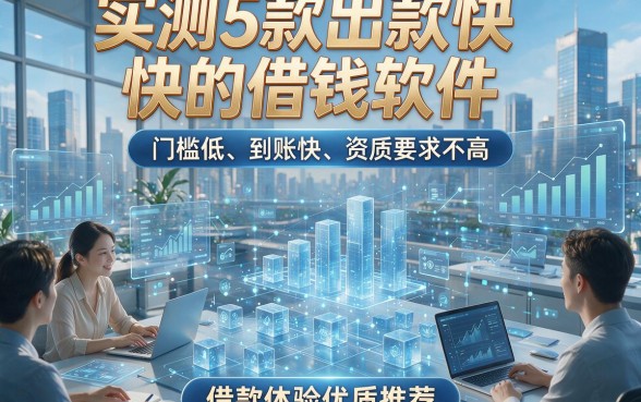 实测5款出款快的借钱软件：门槛低、到账快、资质要求不高，借款体验优质推荐
