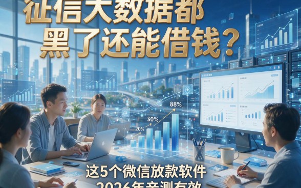 征信大数据都黑了还能借钱？这5个微信放款软件2026年亲测有效