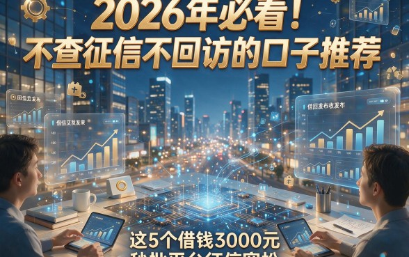 2026年必看！不查征信不回访的口子推荐，这5个借钱3000元秒批平台征信宽松