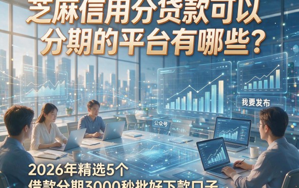芝麻信用分贷款可以分期的平台有哪些？2026年精选5个借款分期3000秒批好下款口子