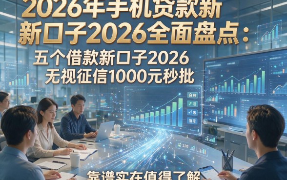 2026年手机贷款新口子2026全面盘点：五个借款新口子2026无视征信1000元秒批，靠谱实在值得了解