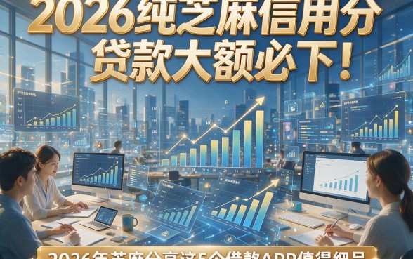 2026纯芝麻信用分贷款大额必下！2026年芝麻分高这5个借款APP值得细品