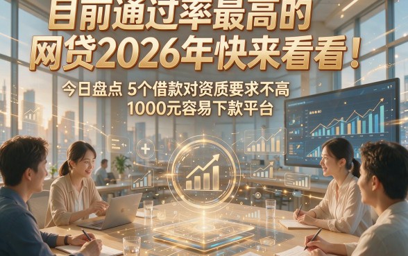 目前通过率最高的网贷2026年快来看看！今日盘点5个借款对资质要求不高1000元容易下款平台