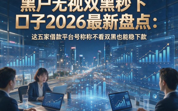 黑户无视双黑秒下口子2026最新盘点：这五家借款平台号称不看双黑也能稳下款