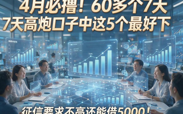 4月必撸！60多个7天高炮口子中这5个最好下，征信要求不高还能借5000