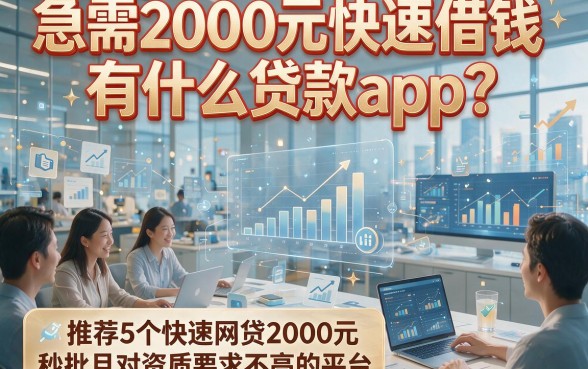 急需2000元快速借钱有什么贷款app？推荐5个快速网贷2000元秒批且对资质要求不高的平台