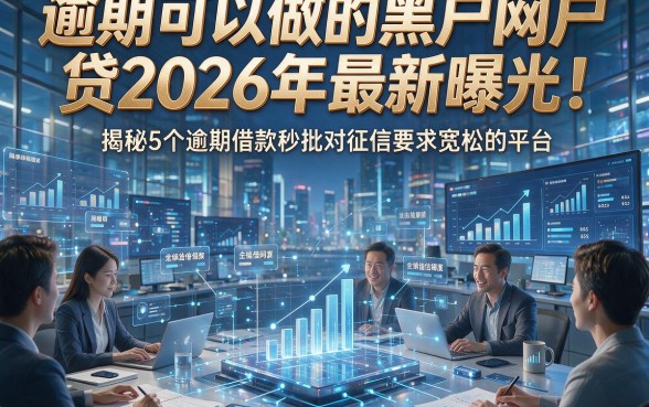 逾期可以做的黑户网贷2026年最新曝光！揭秘5个逾期借款秒批对征信要求宽松的平台