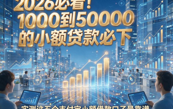 2026必看！1000到5000的小额贷款必下，实测这五个支付宝小额借款口子最靠谱