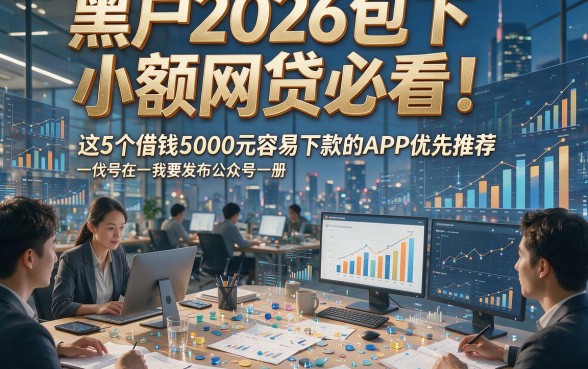 黑户2026包下小额网贷必看！这5个借钱5000元容易下款的APP优先推荐