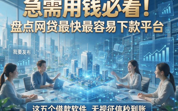 急需用钱必看！盘点网贷最快最容易下款平台，这五个借款软件无视征信秒到账