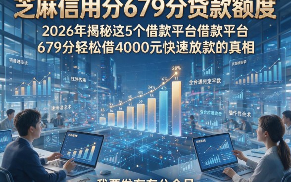 芝麻信用分679分贷款额度，2026年揭秘这5个借款平台679分轻松借4000元快速放款的真相