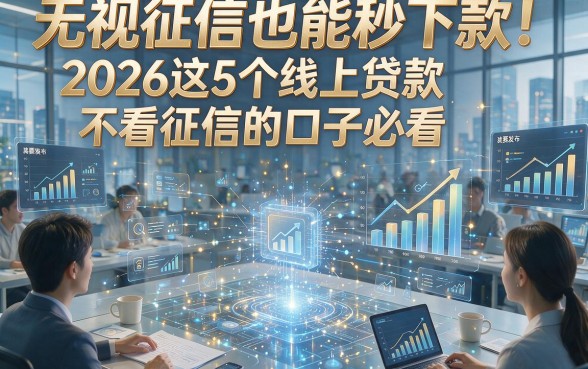 无视征信也能秒下款！2026这5个线上贷款不看征信的口子必看