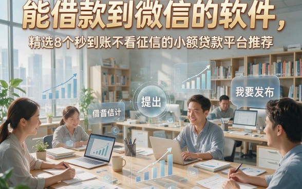 能借款到微信的软件，精选8个秒到账不看征信的小额贷款平台推荐