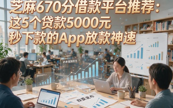 芝麻670分借款平台推荐：这5个贷款5000元秒下款的App放款神速