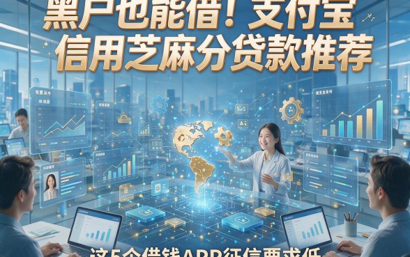 黑户也能借！支付宝信用芝麻分贷款推荐，这5个借钱APP征信要求低