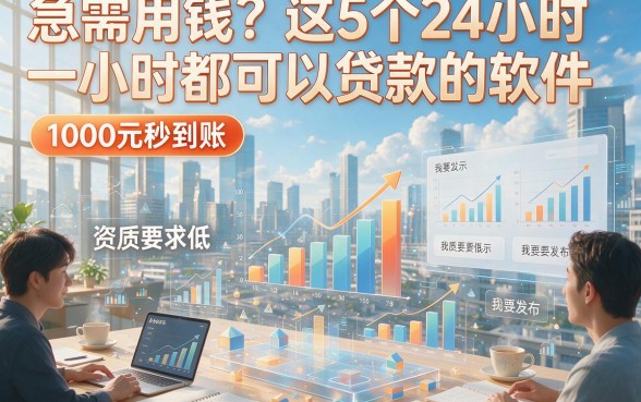 急需用钱？这5个24小时都可以贷款的软件，资质要求低，1000元秒到账！