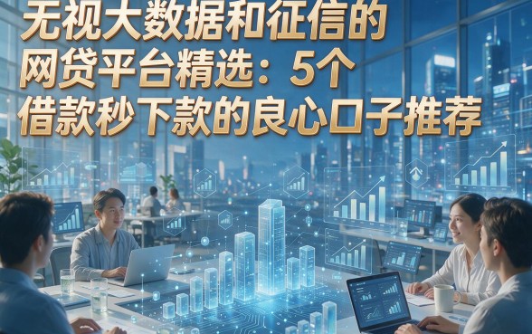 无视大数据和征信的网贷平台精选：5个借款秒下款的良心口子推荐