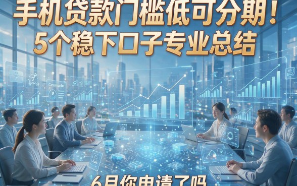 手机贷款门槛低可分期！5个稳下口子专业总结，6月你申请了吗？