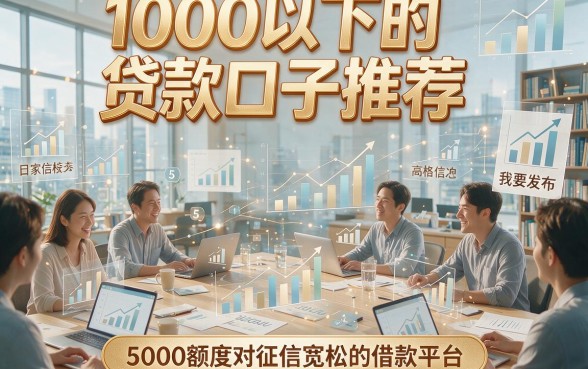1000以下的贷款口子推荐，附5个5000额度对征信宽松的借款平台