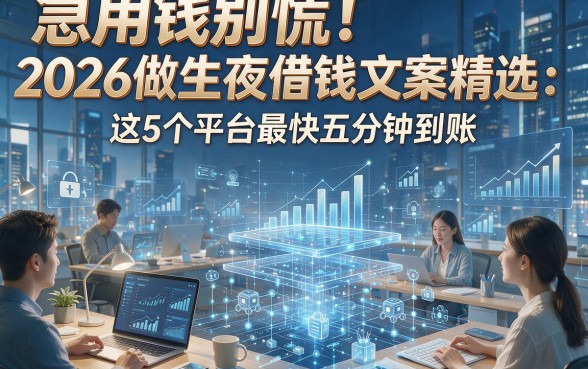 急用钱别慌！2026做生意借钱文案精选：这5个平台最快五分钟到账