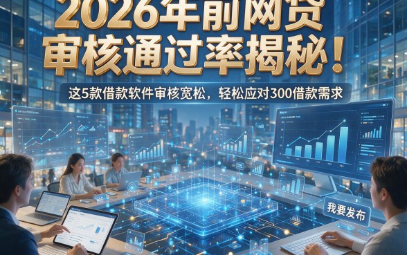 2026年前网贷审核通过率揭秘！这5款借款软件审核宽松，轻松应对3000元借款需求