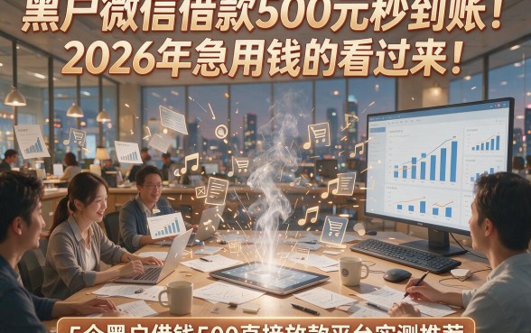 黑户微信借款500元秒到账！2026年急用钱的看过来，5个黑户借钱500直接放款平台实测推荐