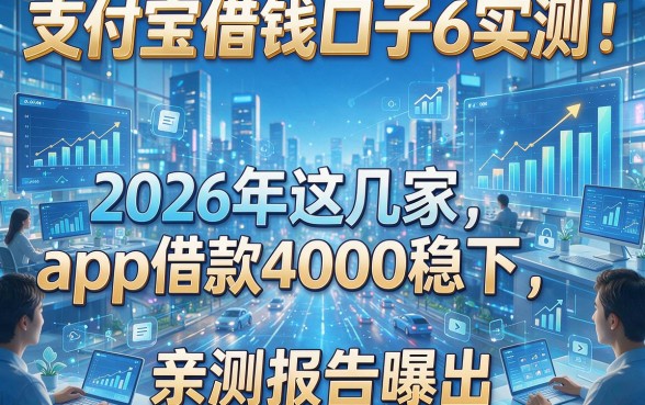 支付宝借钱口子6实测：2026年这几家app借款4000稳下，亲测报告曝光