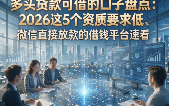 多头贷款可借的口子盘点：2026这5个资质要求低、微信直接放款的借钱平台速看