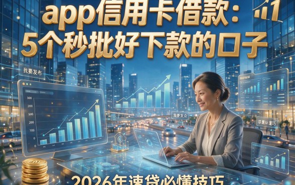 app信用卡借款：5个秒批好下款的口子，2026年速贷必懂技巧！