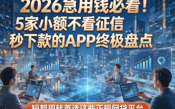2026急用钱必看！5家小额不看征信秒下款的APP终极盘点，短期周转首选这些正规网贷平台