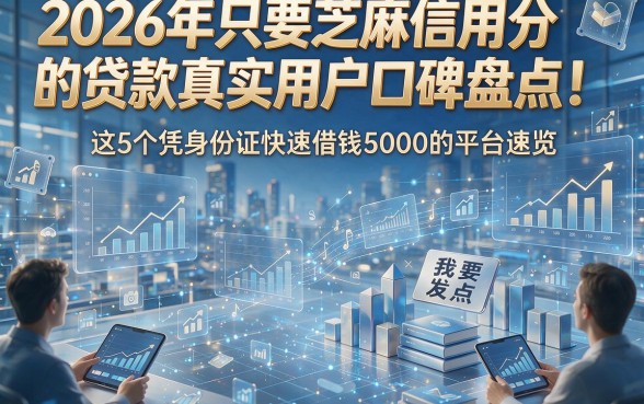 2026年只要芝麻信用分的贷款真实用户口碑盘点！这5个凭身份证快速借钱5000的平台速览