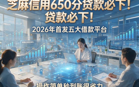 芝麻信用650分贷款必下！2026年首发五大借款平台，操作简单秒到账很省力
