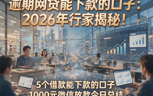 逾期网贷能下款的口子：2026年行家揭秘！5个借款能下款的口子1000元微信放款今日总结
