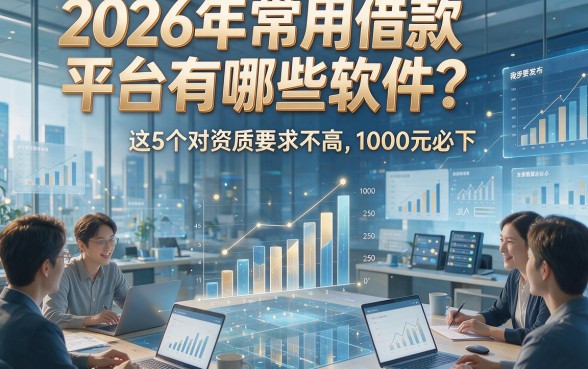 2026年常用借款平台有哪些软件？这5个对资质要求不高，1000元必下！