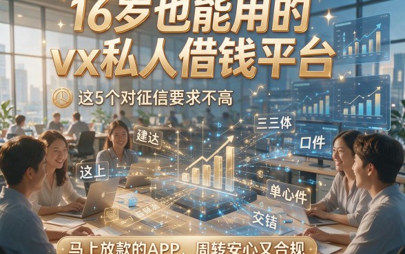 16岁也能用的vx私人借钱平台，这5个对征信要求不高、马上放款的APP，周转安心又合规