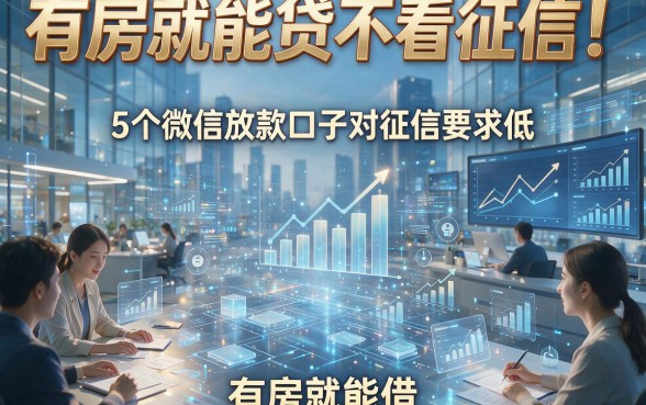 有房就能贷不看征信！5个微信放款口子对征信要求低，有房就能借