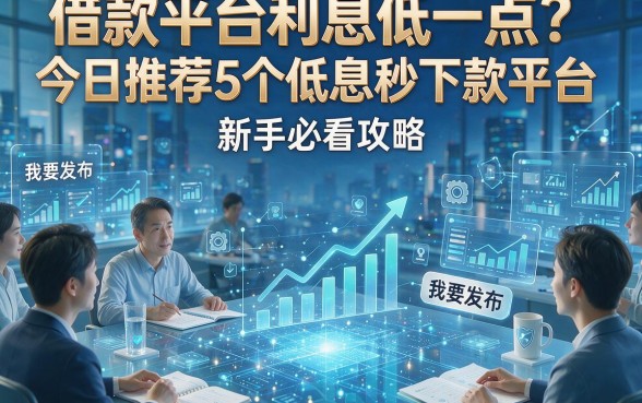 借款平台利息低一点？今日推荐5个低息秒下款平台，新手必看攻略！