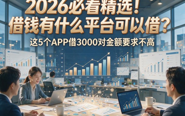 2026必看精选！借钱有什么平台可以借？这5个APP借3000对金额要求不高