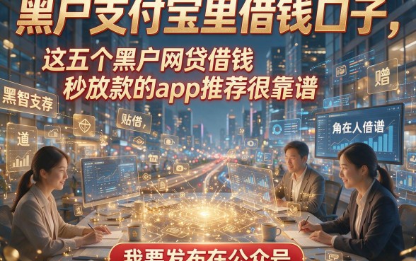黑户支付宝里借钱口子，这五个黑户网贷借钱秒放款的app推荐很靠谱