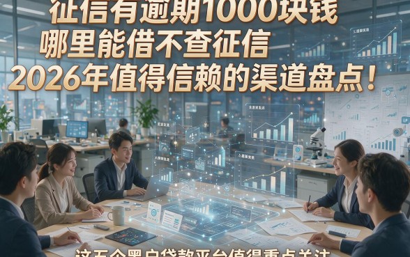 征信有逾期1000块钱哪里能借不查征信2026年值得信赖的渠道盘点！这五个黑户贷款平台值得重点关注！