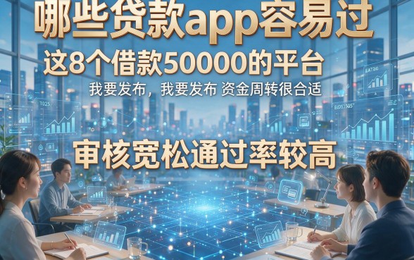 哪些贷款app容易过，这8个借款50000的平台审核宽松通过率较高资金周转很合适
