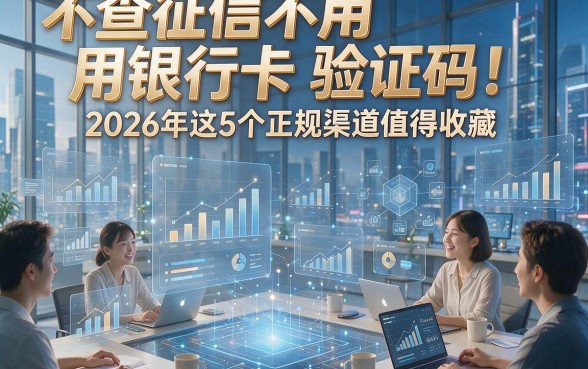 不查征信不用银行卡验证码！2026年这5个正规渠道值得收藏
