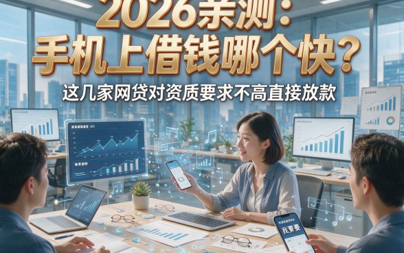 2026亲测：手机上借钱哪个快？这几家网贷对资质要求不高直接放款