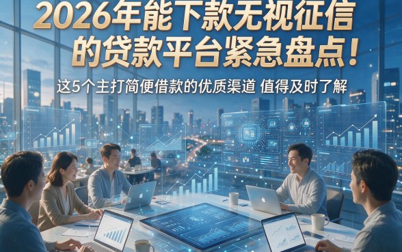 2026年能下款无视征信的贷款平台紧急盘点！这5个主打简便借款的优质渠道值得及时了解