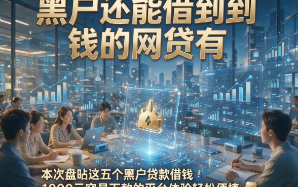 黑户还能借到钱的网贷有，本次盘点这五个黑户贷款借钱1000元容易下款的平台体验轻松便捷