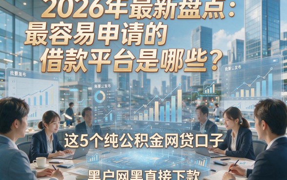 2026年最新盘点：最容易申请的借款平台是哪些？这5个纯公积金网贷口子，黑户网黑直接下款！