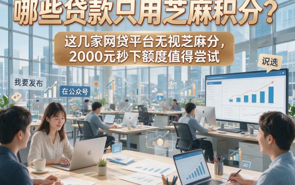 哪些贷款只用芝麻积分？这几家网贷平台无视芝麻分，2000元秒下额度值得尝试