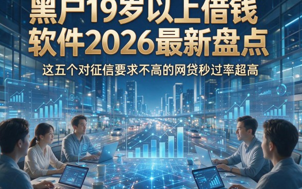 黑户19岁以上借钱软件2026最新盘点，这五个对征信要求不高的网贷秒过率超高