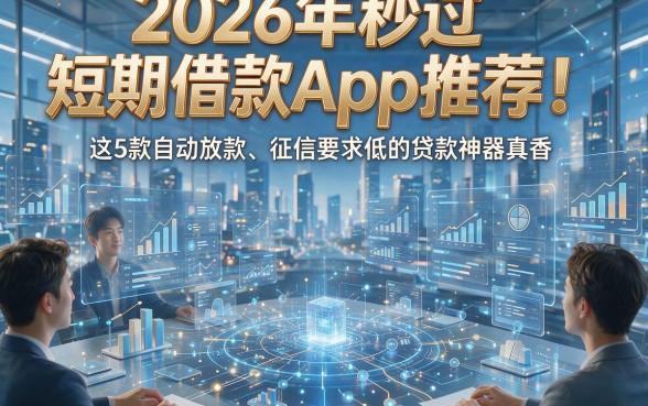 2026年秒过短期借款App推荐！这5款自动放款、征信要求低的贷款神器真香