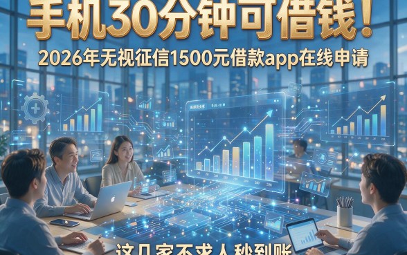 手机30分钟可借钱！2026年无视征信1500元借款app在线申请，这几家不求人秒到账